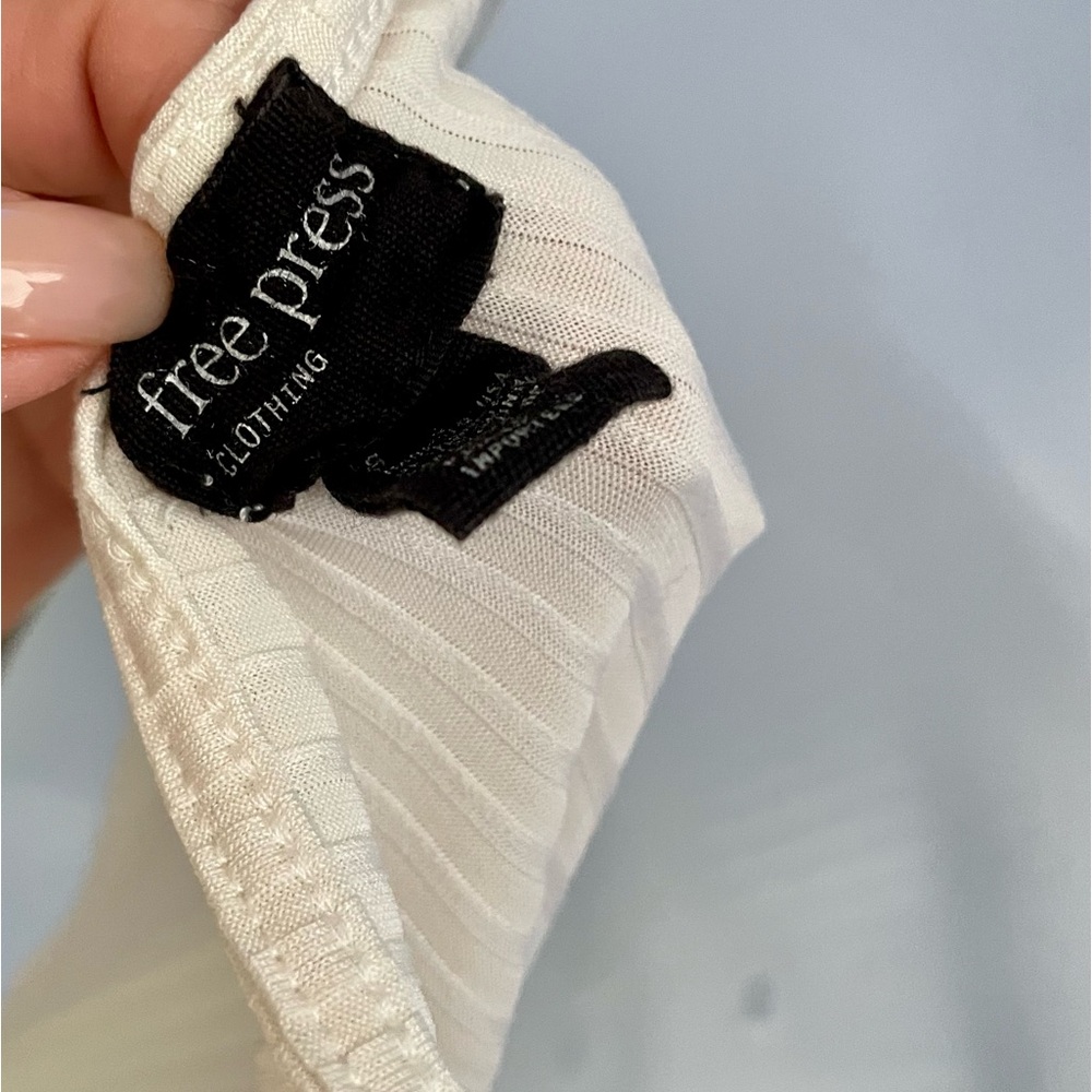 Free Press (Nordstrom Rack) Ivory Ribbed Bodysuit - Picture 3 of 3